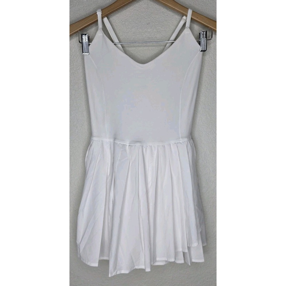 Offline By Aerie You Serve White Pleated Dress W/ Shorts Tennis Golf Women M